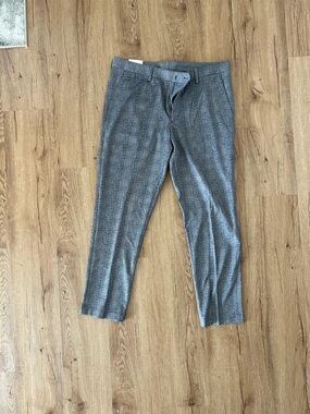 Express Men's Gray Dress Pants - Slim Tailored Trousers